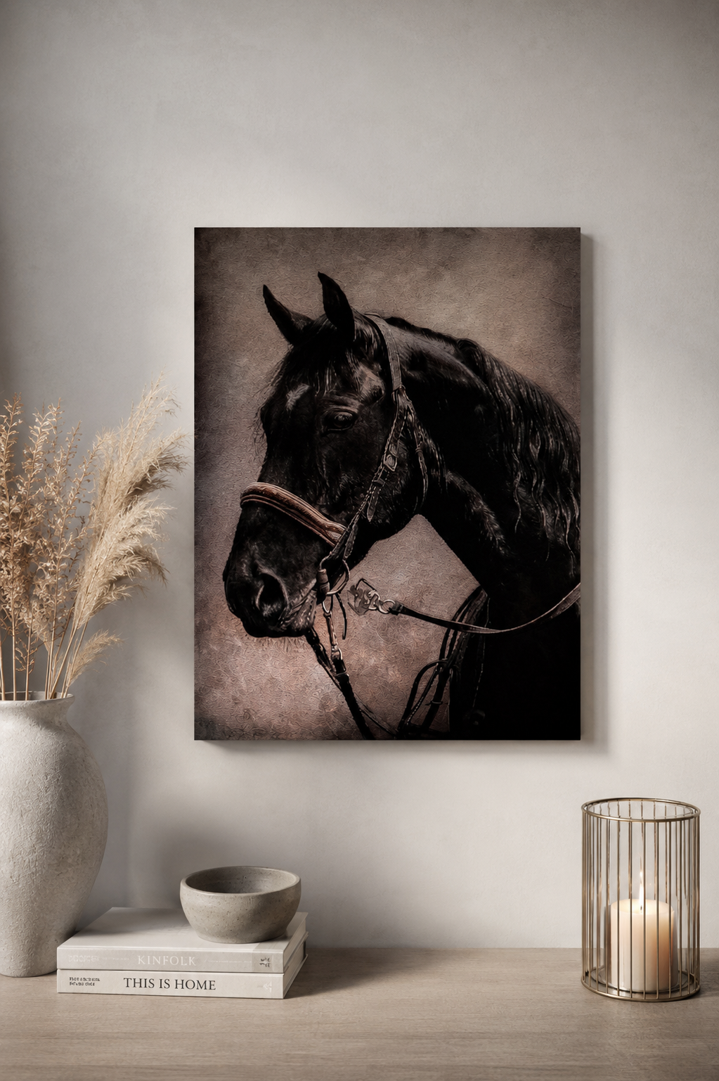 Glazen schilderij Paard